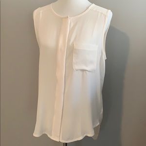 Loft | Cream Sleeveless Blouse | NWT | Large